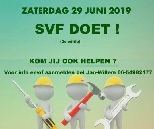 3e “SVF doet” op zaterdag 29 juni 2019
