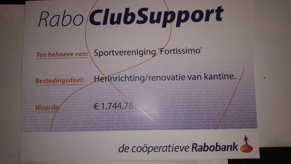 Uitslag Rabo ClubSupport