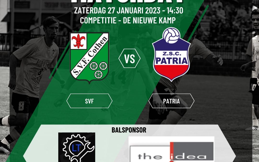 SVF – Patria: 27 januari 14:30u