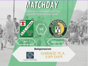 Zaterdag 11 oktober 2025: SVF – Brederodes 14:30u