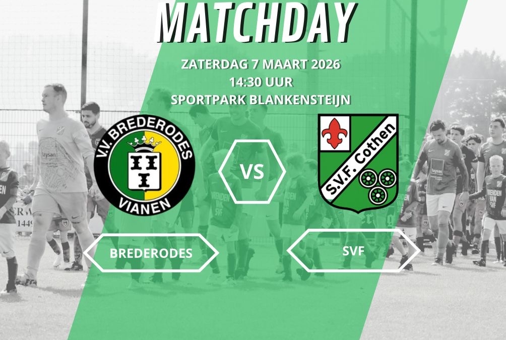 SVF moet de punten bij gedegen Brederodes laten met 2-0 verlies