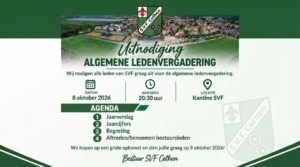Donderdag 8 Oktober: Algemene Ledenvergadering.