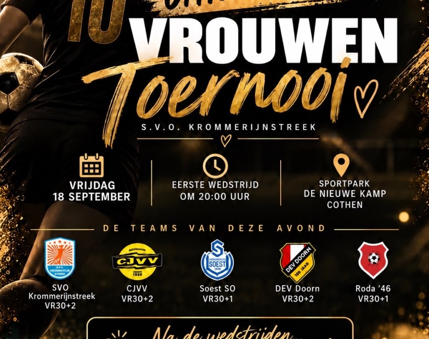 Vrouwen Toernooi: vrijdag 18 September